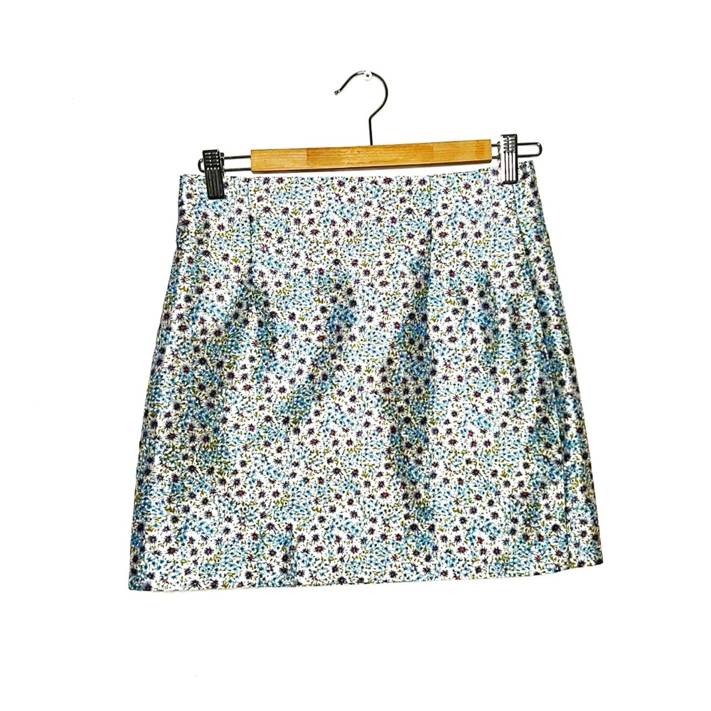 Zara | Blue Metallic Skirt